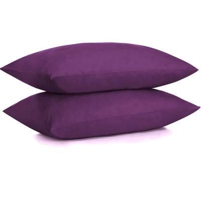 China Dark Purple 100% Sustainable Microfiber Pillow Case for sale