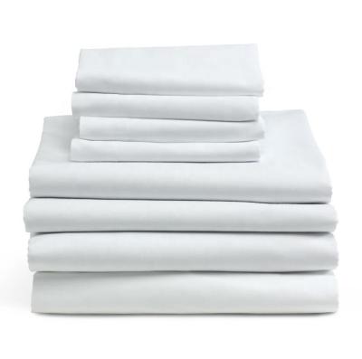 China Nondisposable White Cotton Polyester Bedding Sets Fitted Sheet Pillow Case Hospital Sheets for sale