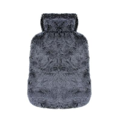 China Body Warmer Hand Warmer Plush Fur Cover Silicone Rubber Hot Water Bag Hot Water Bottle for sale