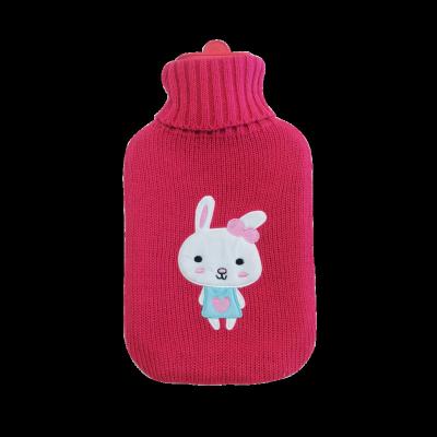 China Body Warmer Hand Warmer 500ml Knitted Hot Water Bottle Rubber Hot Water Bottle With Cover for sale