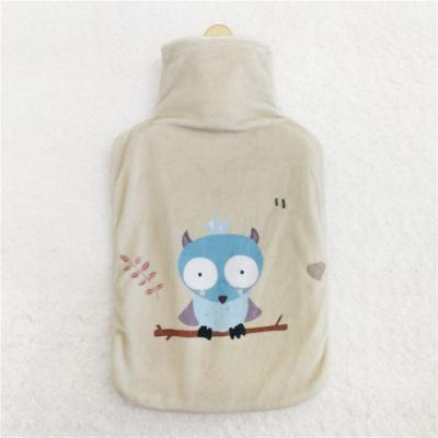 China Body Warmer Hand Warmer Hot Water Bag With Cover Small Rubber Hot Water Bottle With Fleece Cover for sale