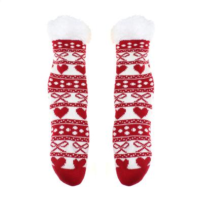 China Winter Anti-Slip Women Sock Floor Fleece Socks for sale