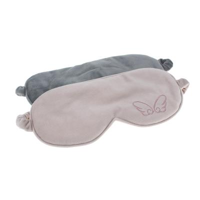 China Shading Lightweight Custom Wholesale Velvet Sleepmask Travel Eyemask Silk Eye Mask For Sleeping for sale