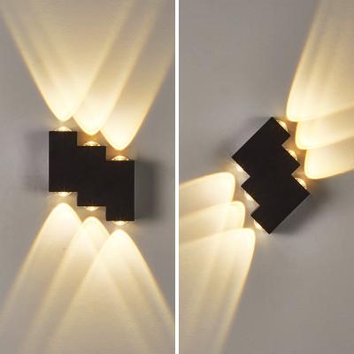 China Modern Fashionable Tempered Glass Alloy LED Wall Lamp Aluminum Waterproof Outdoor Garden Light for sale