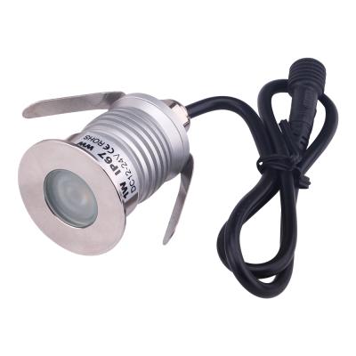 China LANDSCAPE Mini 1W IP67 Recessed LED Inground Light 12V 24V LED Deck Garden Inground Buried Underground Light for sale