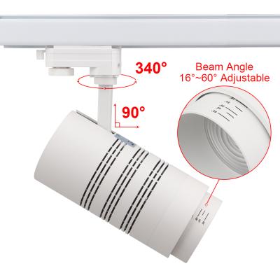 China 1/2/3 Phase=2/3/4wires RA90 triac track panel light dimmable led track lights rail lighting system led for sale