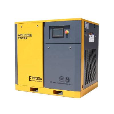 China Lubricated Quality Assured 22KW 30HP EPM Screw Air Compressor 8bar 10bar Industrial Silent Air Compressor for sale