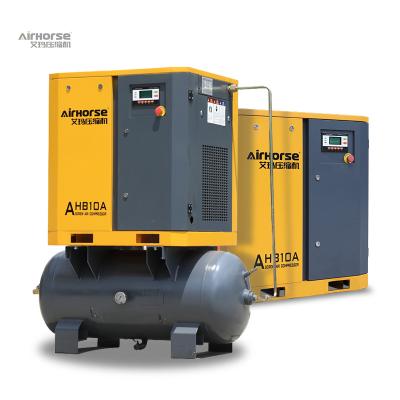 China Lubricated Easy Maintenance 5.5kw Belt Driven Screw Air Compressor for sale