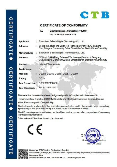 CE - Shenzhen E-Tech Digital Technology Co., Ltd.