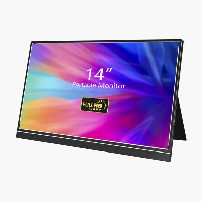 China Dual Screens 14 Inch USB Monitor Display Computer LCD Screen Gaming LaptopType c 4k Portable Monitor For Tablet for sale