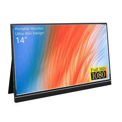 China Super-thin speaker frame 14 inch resolution Portable Monitor/1920*1080 degree/178 degree viewing angle for sale