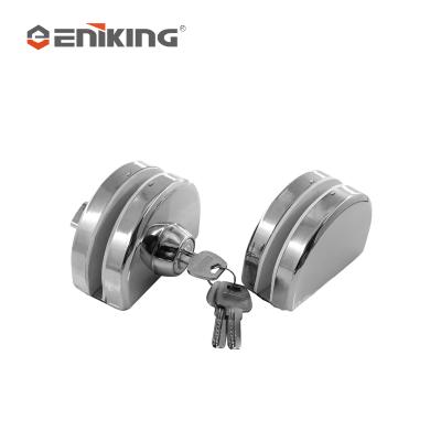 China Eniking Wholesale High Quality Modern Stainless Steel Center Door Lock Commercial Glass Door Lock for sale