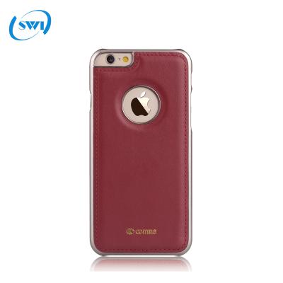 China Wholesale Eco-friendly Mobile Icon Comma Accessories China Italy Genuine Leather Case For iPhone 6S 6S Plus Original Leather Back Cover for sale