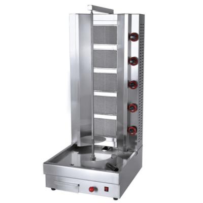 China Easily Assembled 5 Burners Middle East Grill Gas Shawarma Kebab Machine for sale