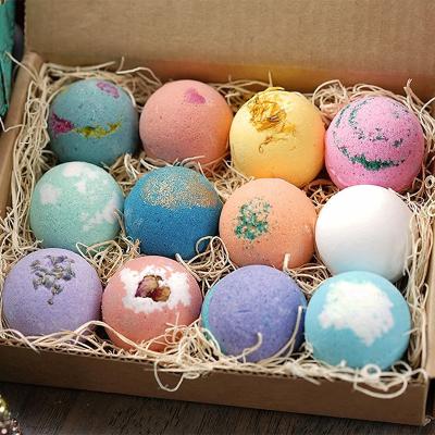 China Whitening Natural Organic Body Skin Vegan Surprise Gift Set Large Colorful Bubble Cloud Rainbow Bath Bombs With Toys Bath Bombs Free Ship for sale