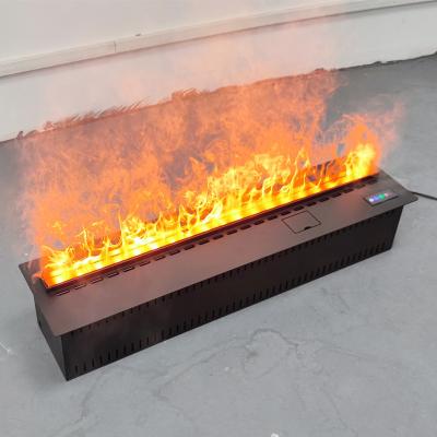 China Modern Indoor 2400 Mm 96 Inches Water Steam Flame Neon Cassette Intelligent Electric Remote Control Fireplace for sale