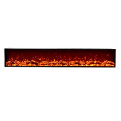 China Realistic Flames Customized 2000W 110~120V Color Adjustable Lamp With Remote Control Mounted On Wall Electric Fireplace for sale