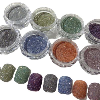 China 8 Colors Super Glitter Crystal Tiny Diamond Powder Nail Art Decoration Accessory for sale