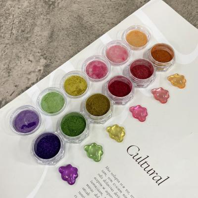 China Nail glitters magic mirror powder super bright ultra-fine Aurora chrome nail powder powder golden red green nail decoration for sale