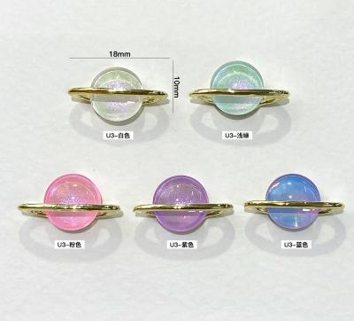 China 3D Nail Art Charms Shiny Saturn Nail Jewelry for Beauty Spa As Show Fashionable Style for sale