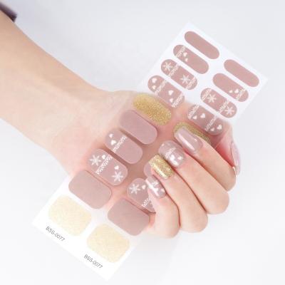 China 3D Gel Semi Cured Nail Wraps With Solid Color and Grow In The Dark for Korean Nails for sale