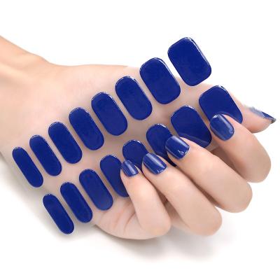 China Wholesale Gel Nail Polish Stickers New Trends Factory Price Colorful Semi Gel Nail Sticker Factory In China for sale