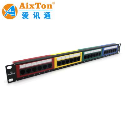 China Cat6 24 Port UTP Toolless Modular Keystone Patch Panel 1U ROHS/CE Certified Model for sale