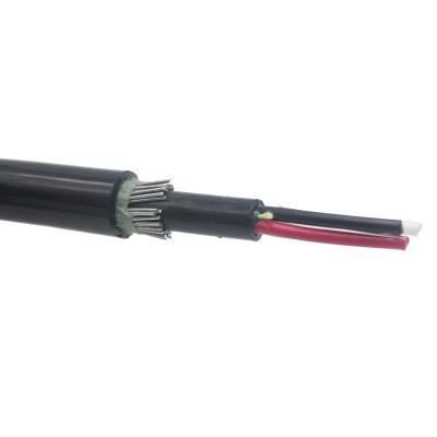 China Stranded Loose Tube 24 Cores 48F SM Single Mode Fiber Optic Cable Composite GDTS for Aerial Duct Hybrid Armoured Construction Te koop