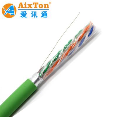 China Customized Cat6A Network Cable 305m 1000 ftp Shielded 23awg BC Cat 6e Cable for Indoor Networking for sale