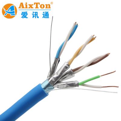 China 4 pares 500Mhz FFTP Cat6a cobre desnudo 1000ft Shield Lan Ethernet cable 10G velocidad Sftp Cat6a cable en venta