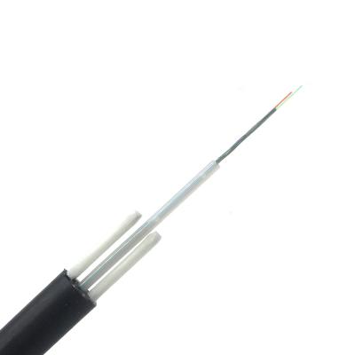 China Outdoor Ftth 24 Core Fiber Optic Aerial Drop Cable Round GYFXTY Cable Uni-Tube All Dielectric Aerial for sale