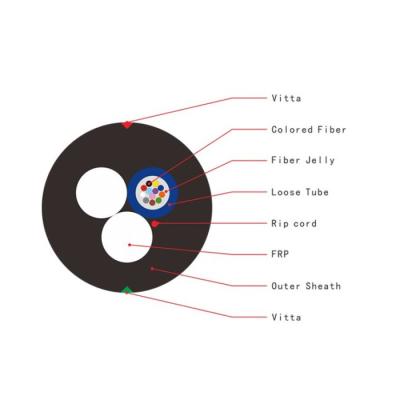 China MINI ADSS Fiber Optic Cable 6 Cores 12 Cores 24 Cores ASU80 ASU120 for sale