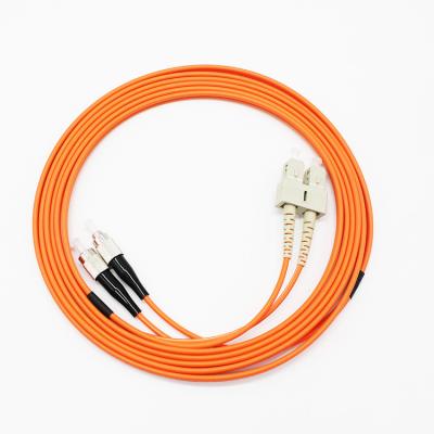 China Sc FC Fiber Optic Patch Cord Multi Mode 3.0mm Duplex Patch Cords for sale