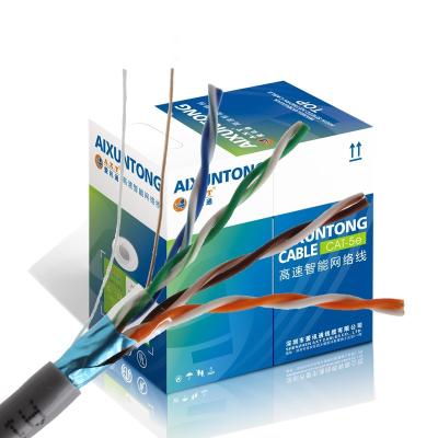 China 305 metros del FTP Cat5e de remiendo de Ethernet telegrafían 24AWG el conductor de cobre LAN Cable en venta