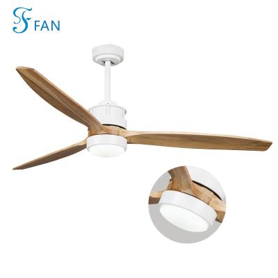 China Contemporary Popular Decorative Ceiling Fan With Light 52 Inch LED Ceiling Light Wood Fan Lamp With Remote Control for sale