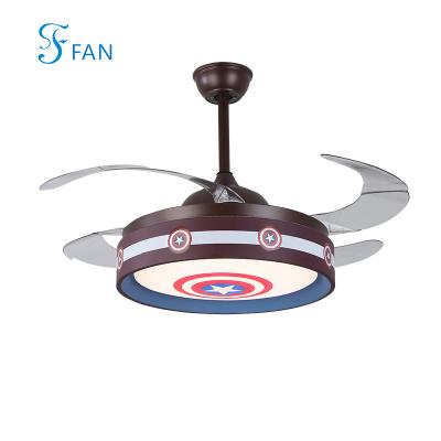 China Contemporary Air Condition Retractable Ceiling Fans With Light Remote Dimmable Led 3 Color Changing Bladeless Ceiling Fan With Light for sale