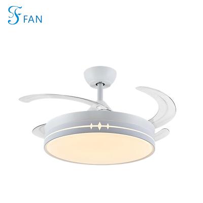 China Contemporary Designer AC Copper Single Motor Led Lamp Celling Fan 36w Led Ceiling Fan Lamp for sale