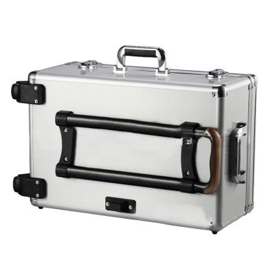 China Industrial Portable Barber Instrument Aluminum Rolling Wheel Trolley Case for sale