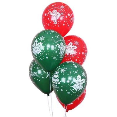 China Decoration;promotion;advertising etc Merry Christmas Balloon Decoration Printing Colorful Latex Small Round Christmas Balloon for sale