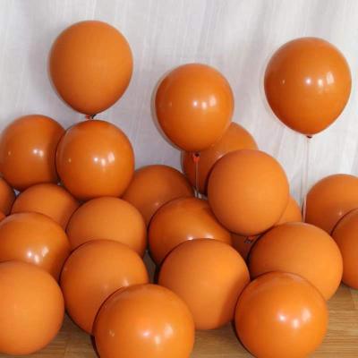 China Hot Selling Orange Round Latex Retro Horse Party Decoration Double Latex Birthday Wedding Balloons Toffee Room Outside Decoration for sale