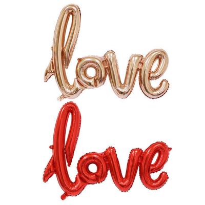 China Giant Multicolor Decoration Love Letter Foil Balloons Champagne Decoration Valentines Day Gift Wedding Decor Love Balloon Wedding Party for sale