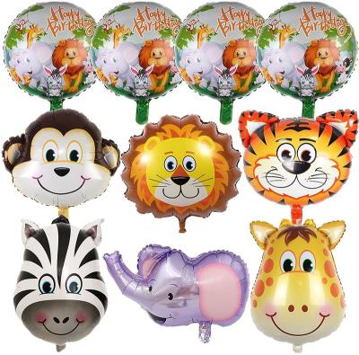 China Decoration; promotion ; 2021 advertising factory etc. for Birthday Party Decorations Birthday The Happy 22 Inch Giant Zoo Foil Colorful Animal Balloons for sale