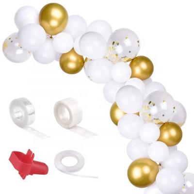 China Gift Toy 110 Pcs Balloon Gold White Balloons For Wedding Graduation Party Decorations Arch Garland Kit for sale