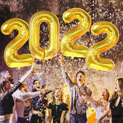 China Gift Toy 2022 Happy Chinese New Year Party Supplies 40 Inch Number Foil Decorations Foil Balloons Sets Home Decoration Gifts for sale