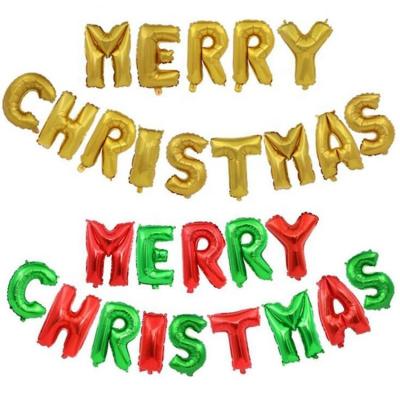 China Hot Selling Festival Party/Birthday Decorations Amazon Merry Christmas Letter Foil Balloons 16Inch Letter Balloon For Christmas Party Decoration for sale