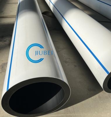 China Water Supplying Dredging HDPE Pipe White-black Co-extruded With Excellent Impact Resistance / Steel Flanges Connection for sale