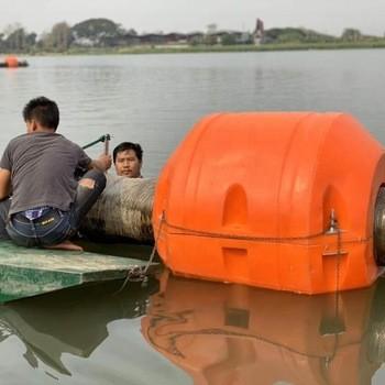 China Flutores de tubos de HDPE pesados com flutuabilidade, resistência UV e resistência a impactos à venda