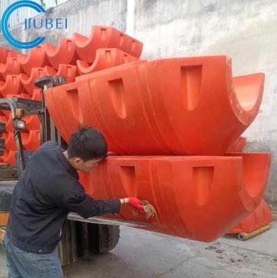 China Orange Or Yellow HDPE Pipe Floater With Good Flexibility Aging Resistance >150N Buoyancy for sale