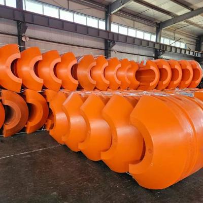 China Impact Resistant HDPE Pipe Floater in Yellow/Orange with Rotational Molding Production Te koop