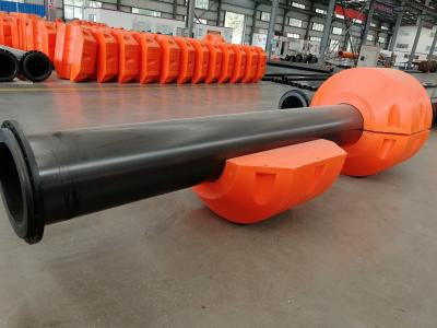 China Yellow/Orange Cylinder Shape HDPE Pipe Floater for Customer Needs Te koop